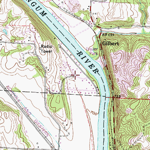 Topographic Map of Terrace Shores, OH