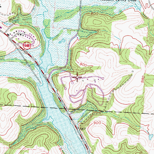 Topographic Map of Woodcrest, OH