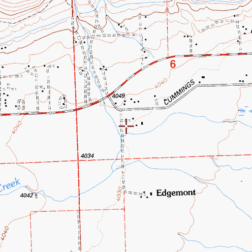 Topographic Map of Edgemont, CA