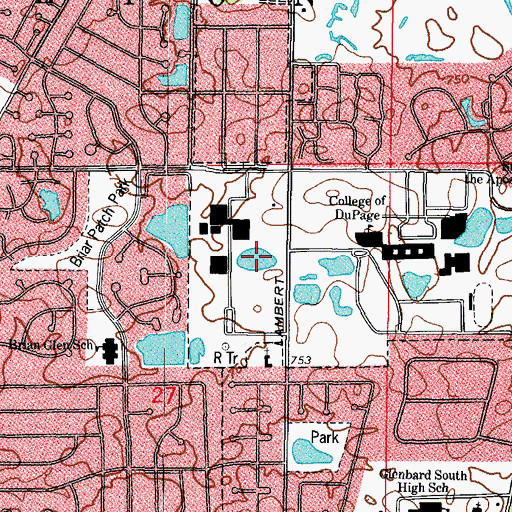 Topographic Map of Reda Pond, IL