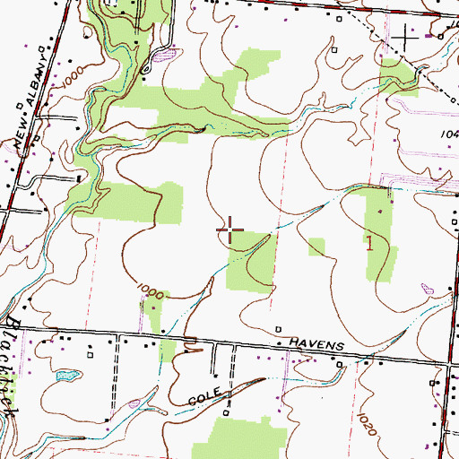 Topographic Map of Colts Neck, OH