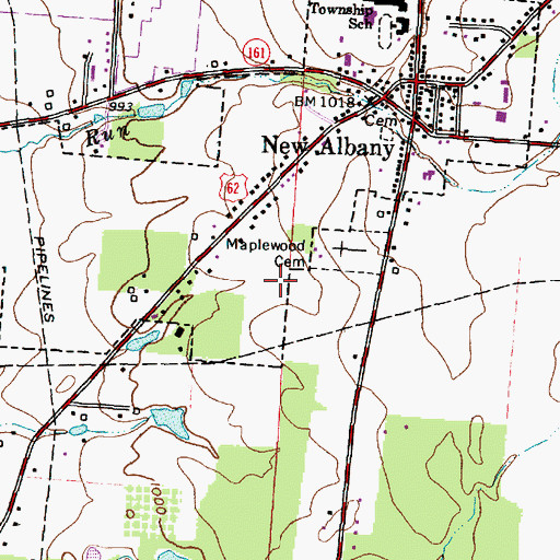 Topographic Map of Ackerly Park, OH