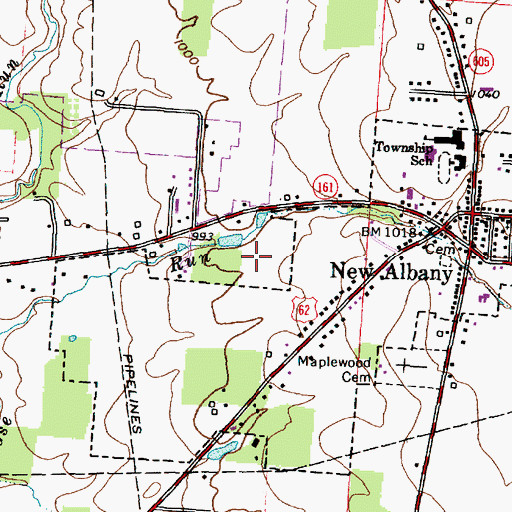 Topographic Map of Ealy Crossing, OH