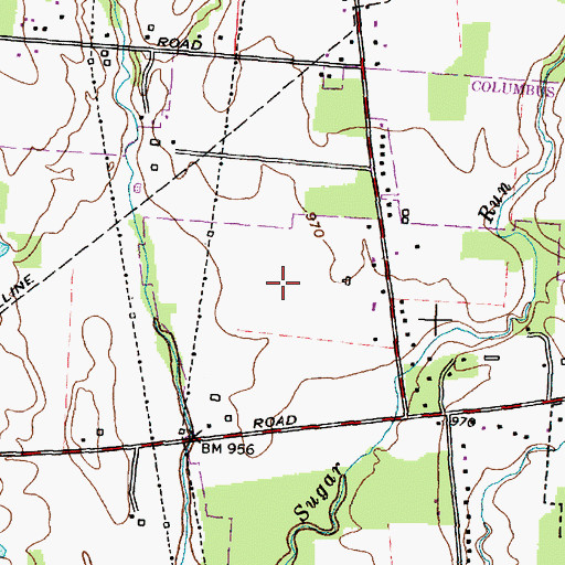 Topographic Map of Hampstead Green, OH