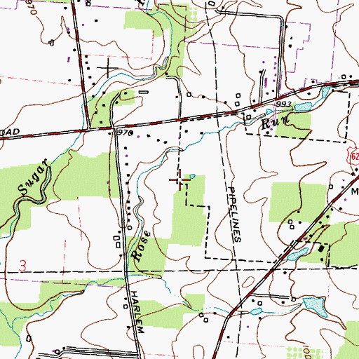 Topographic Map of Wiveliscombe, OH