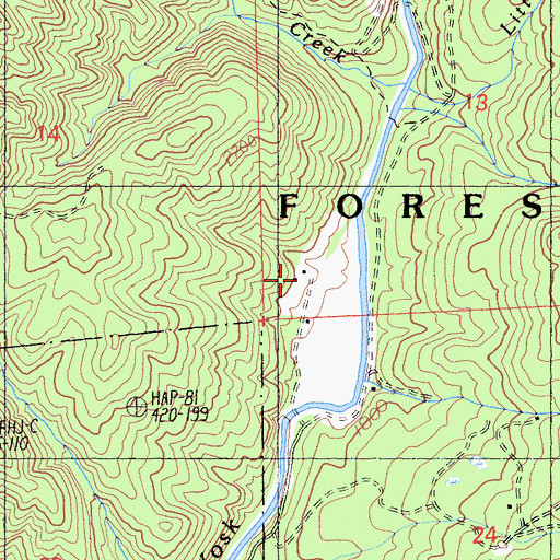 Topographic Map of Lofton, CA