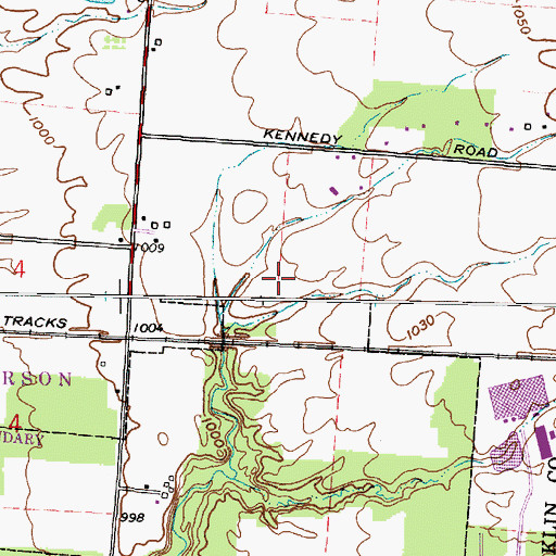 Topographic Map of Creekstone, OH