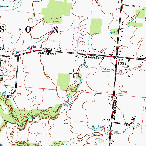 Topographic Map of Estates At Fieldstone, OH