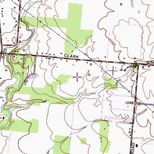 Topographic Map of Jefferson Estates, OH