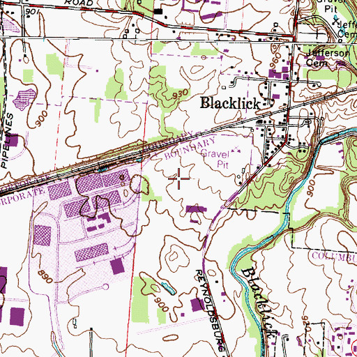 Topographic Map of Stonehill, OH