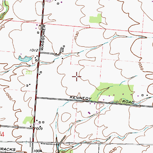 Topographic Map of Waggoner Chase, OH