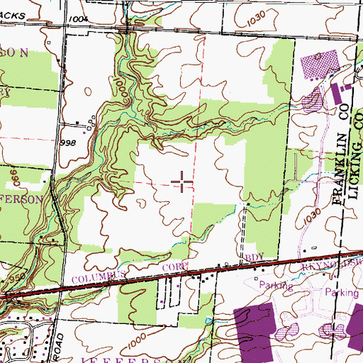 Topographic Map of Waggoner Park, OH