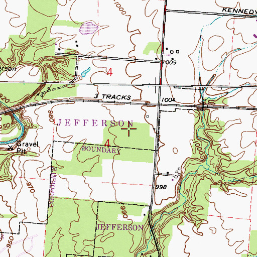 Topographic Map of Waggoner Woods, OH