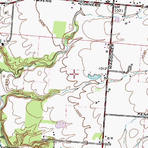 Topographic Map of Willow Brook Crossing, OH