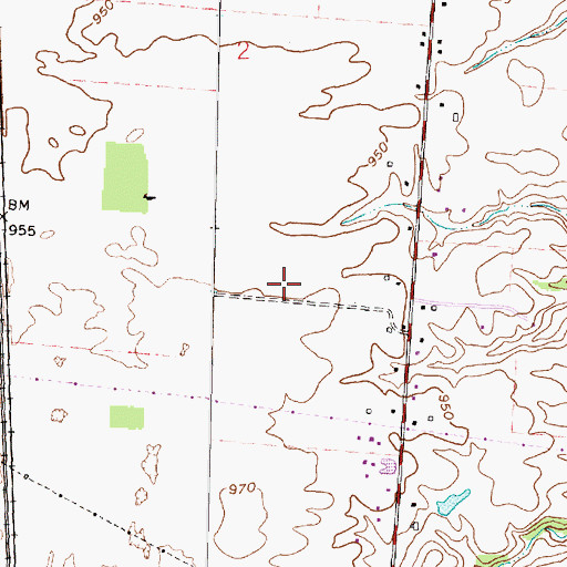 Topographic Map of Alum Crossing, OH