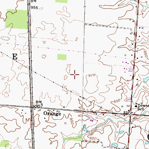 Topographic Map of Glen Oak, OH