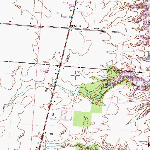 Topographic Map of Hidden Cove, OH