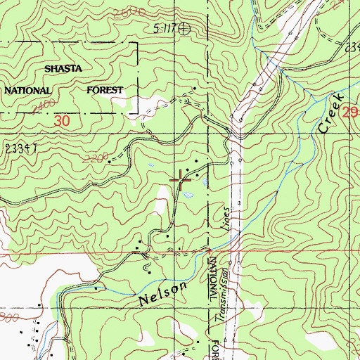 Topographic Map of Cox Rnach, CA
