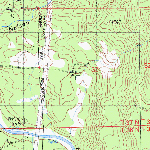 Topographic Map of Kinner Ranch, CA