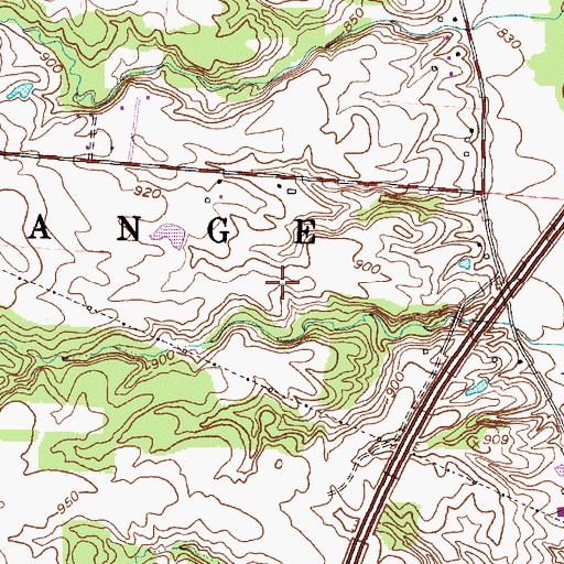 Topographic Map of McCammon Estates, OH