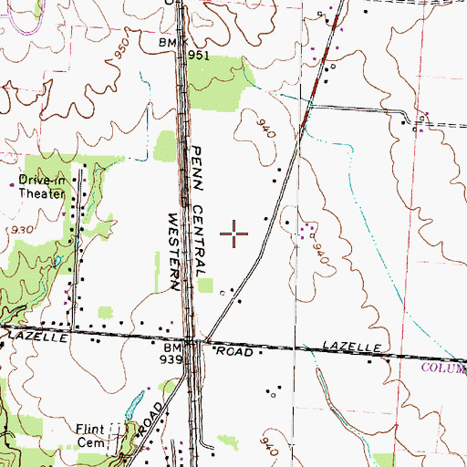 Topographic Map of Olentangy Glade, OH