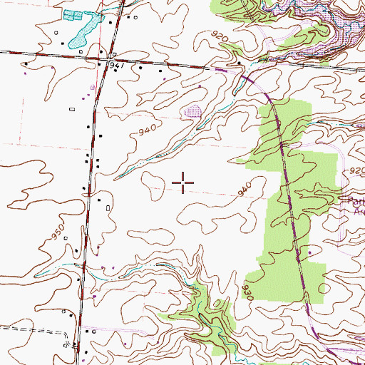 Topographic Map of The Shores, OH
