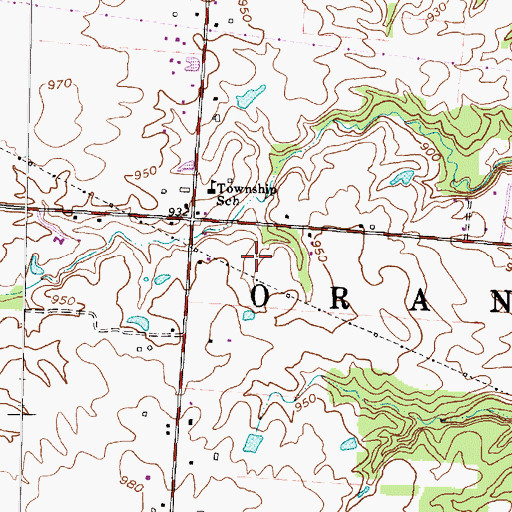 Topographic Map of The Woods At Cross Creek, OH