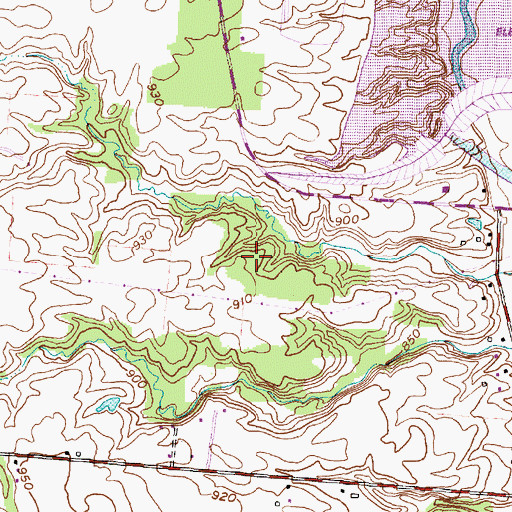 Topographic Map of Woodstone, OH