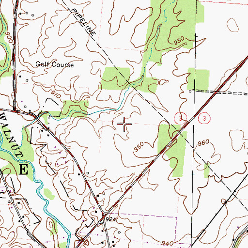Topographic Map of Sunbury Meadows, OH