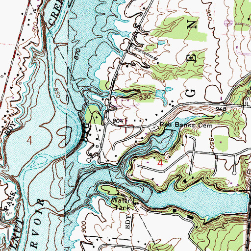 Topographic Map of Lake of the Woods, OH