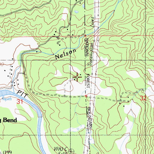 Topographic Map of Deer Ranch, CA