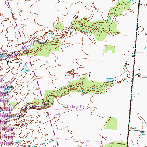 Topographic Map of Summerwood, OH