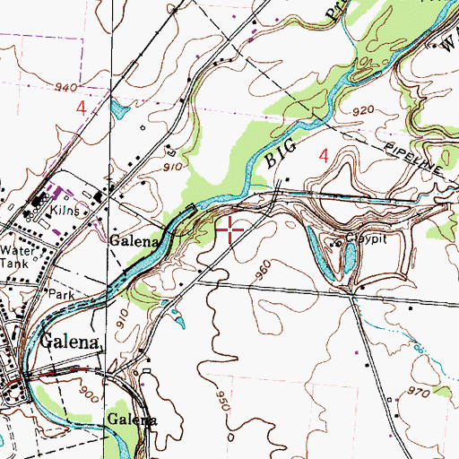 Topographic Map of Walnut Creek, OH
