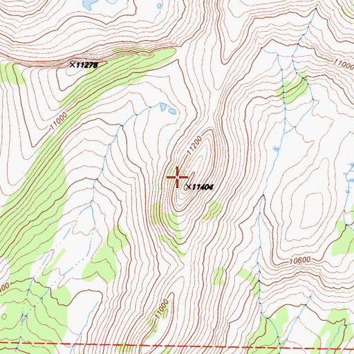 Topographic Map of Castle Ridge, CA