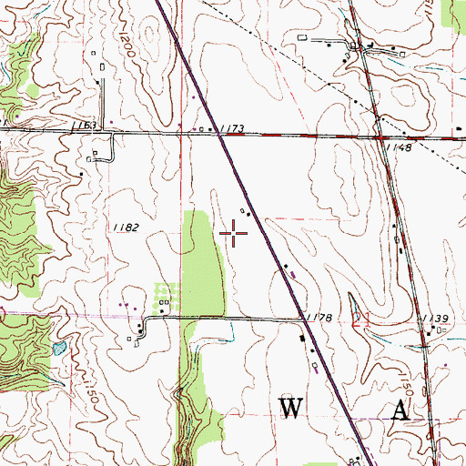 Topographic Map of Deer Creek, OH