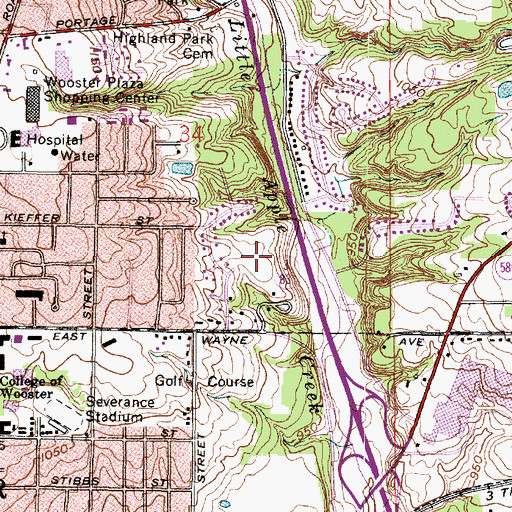 Topographic Map of Ramblewood, OH