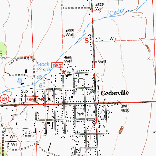 Topographic Map of Warner Mountain Ranger Station, CA