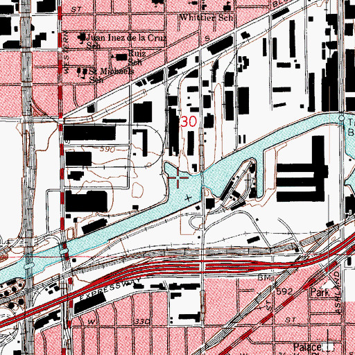 Topographic Map of Cortez Basin, IL