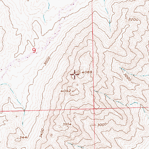 Topographic Map of Mount Scorpion, NV