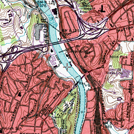 Topographic Map of Penland Creek, NC