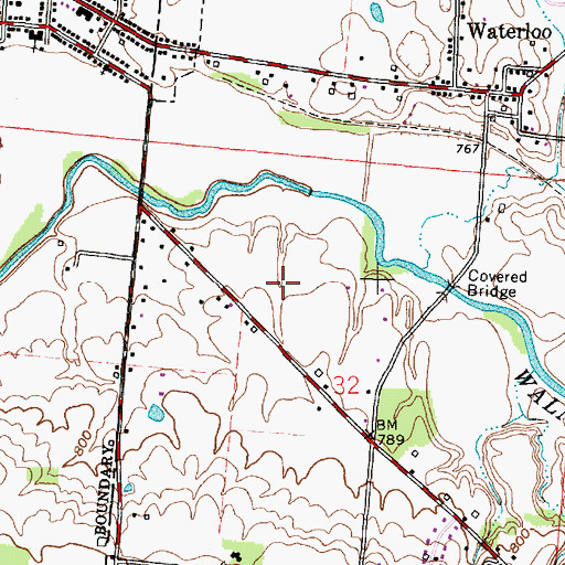 Topographic Map of Chester Heights, OH