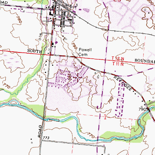 Topographic Map of Countryview Village, OH