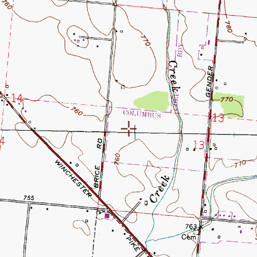 Topographic Map of Essex Place, OH