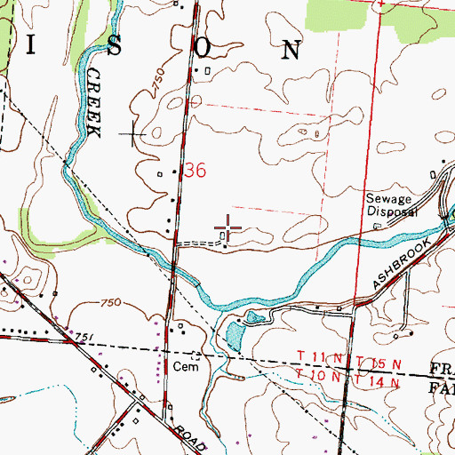 Topographic Map of Greensview Villas, OH