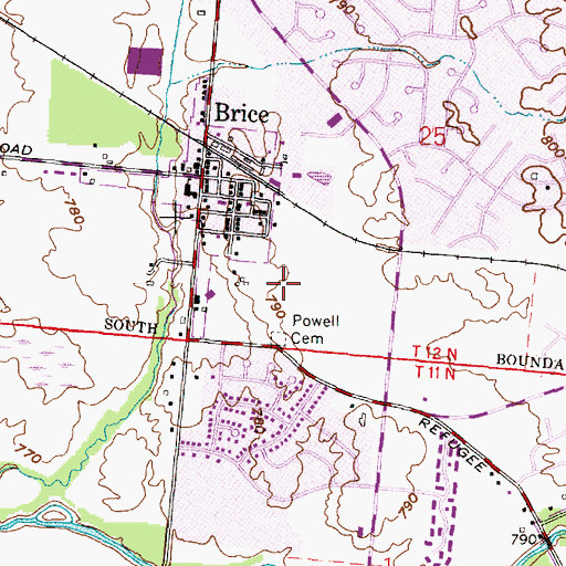 Topographic Map of Kensington Glen, OH