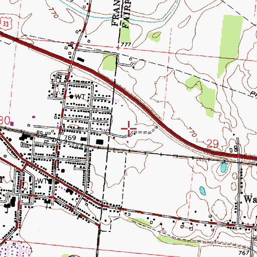 Topographic Map of Winchester Trace, OH