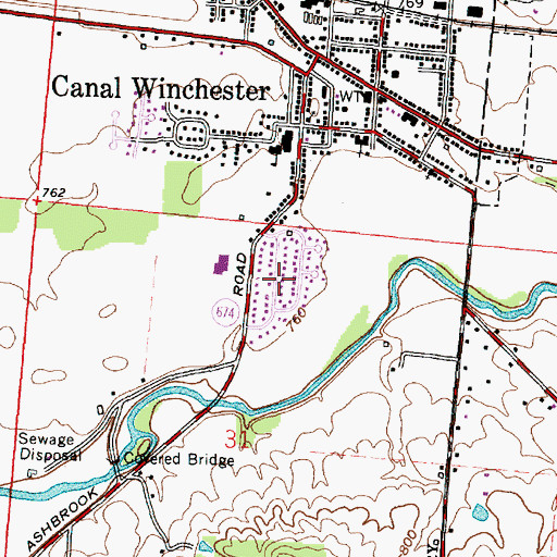 Topographic Map of Washington Knoll, OH