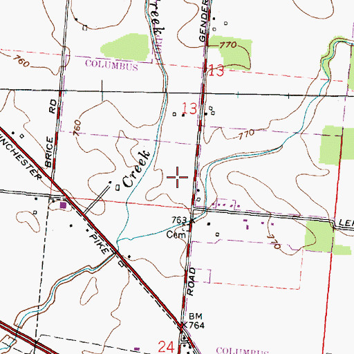 Topographic Map of Village At Schirm Farms, OH