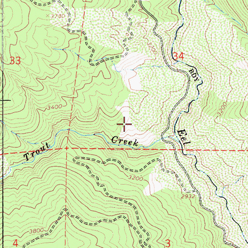 Topographic Map of Provence Cabin, CA