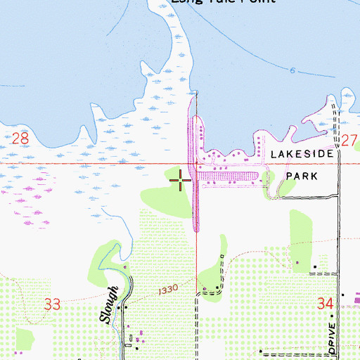 Topographic Map of Shirley Slough, CA
